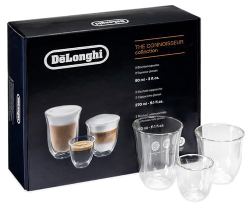 vasos termicos con pajita cafe helado - De'Longhi Fancy Box Vasos Termicos Doble Pared