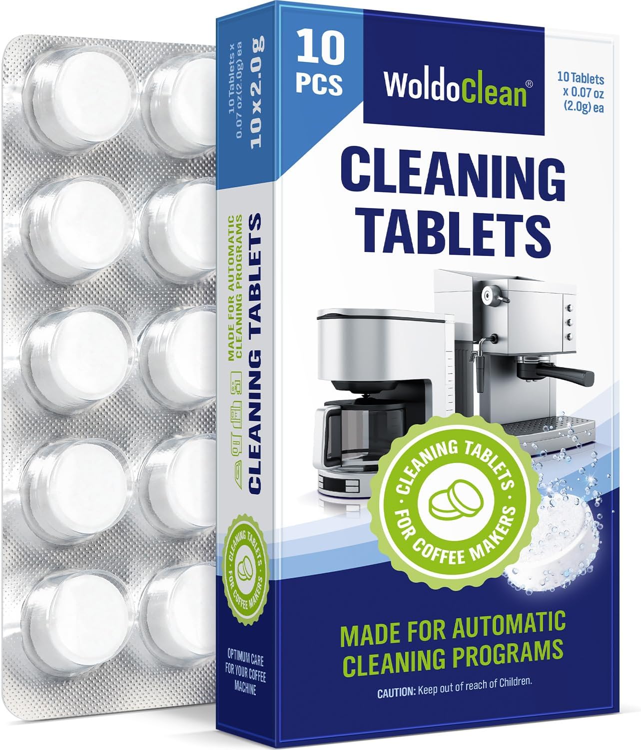 mejores accesorios cafetera superautomática - WoldoClean 10x Pastillas de Limpieza Quitagrasas